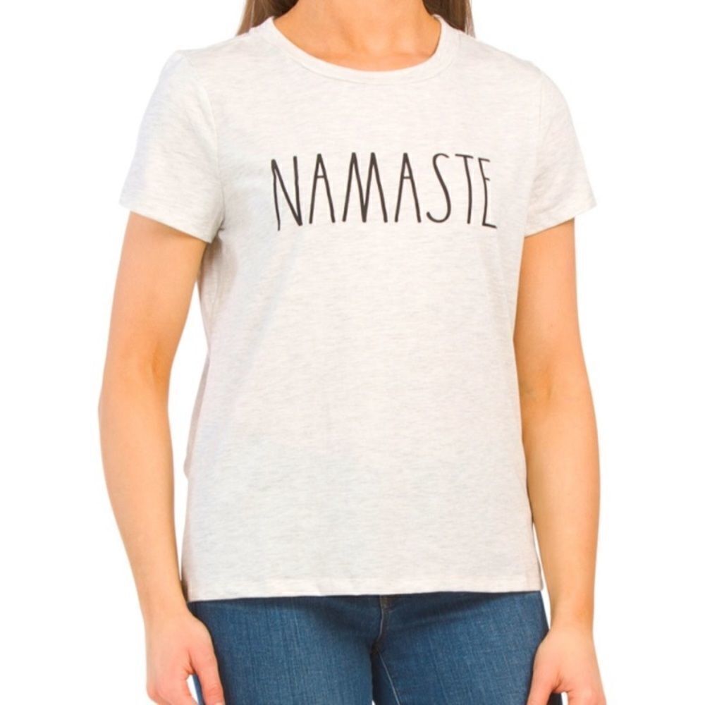 Rae Dunn Namaste Tshirt XS - Picture 2 of 5